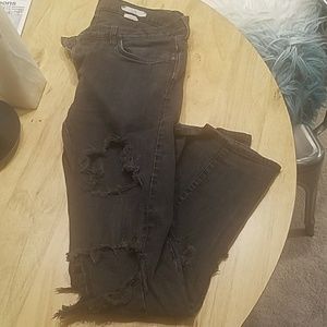 Black distressed asos jeans